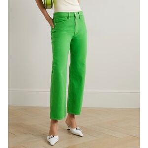 NWT Frame Le Jane Crop High Rise Jeans Green Size 31